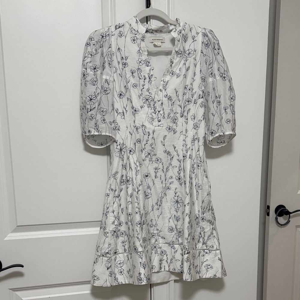 Club Monaco Gray Ruffled Wrap Sundress